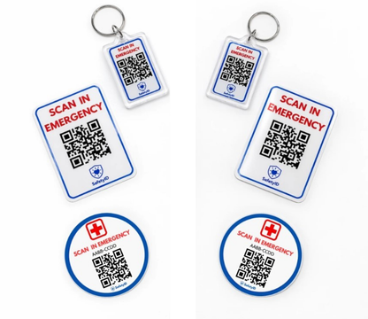 SafetyID: Sticker and Keychain Only Kit