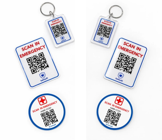 SafetyID: Sticker and Keychain Only Kit